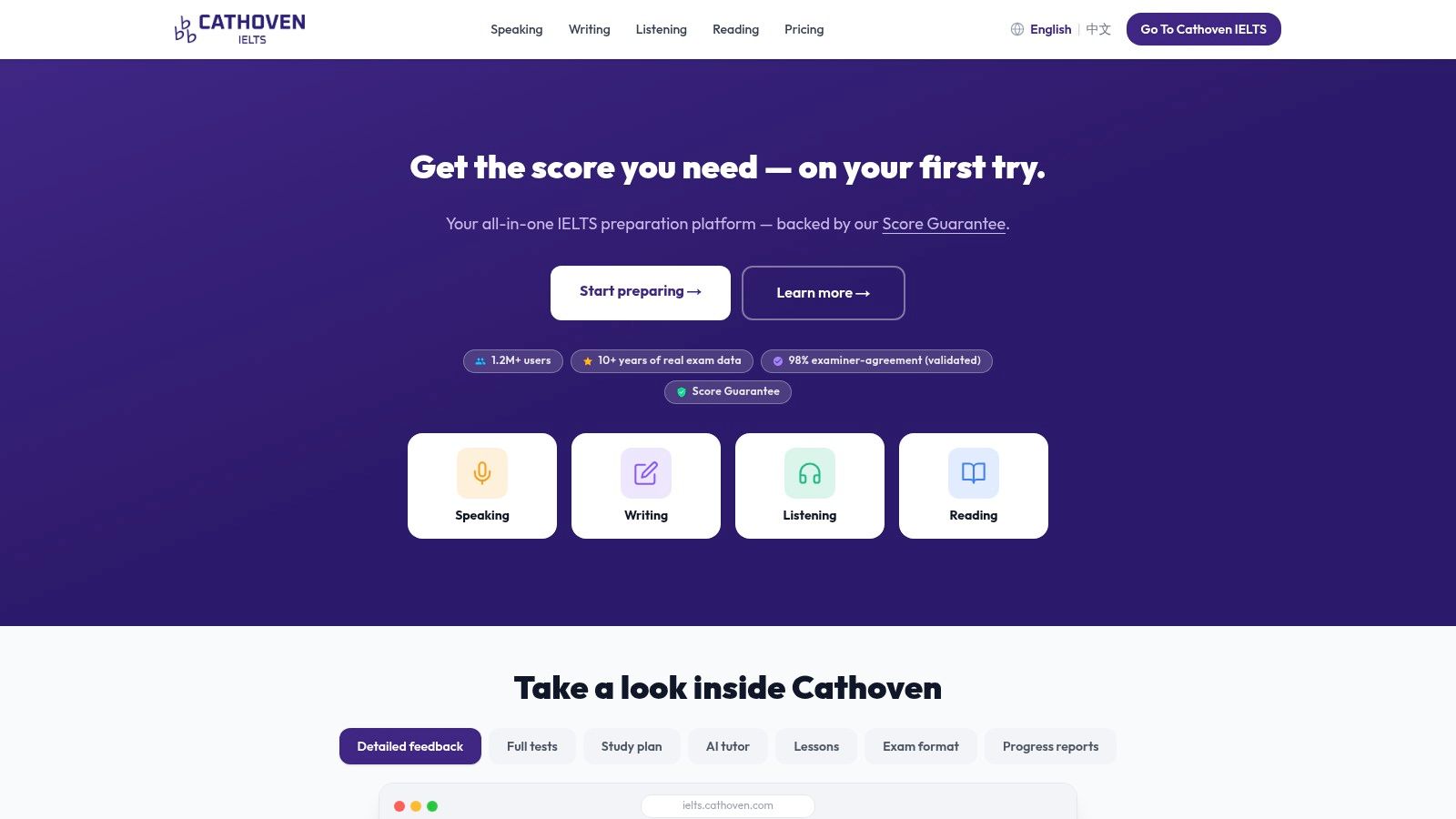 Screenshot from https://www.cathoven.com