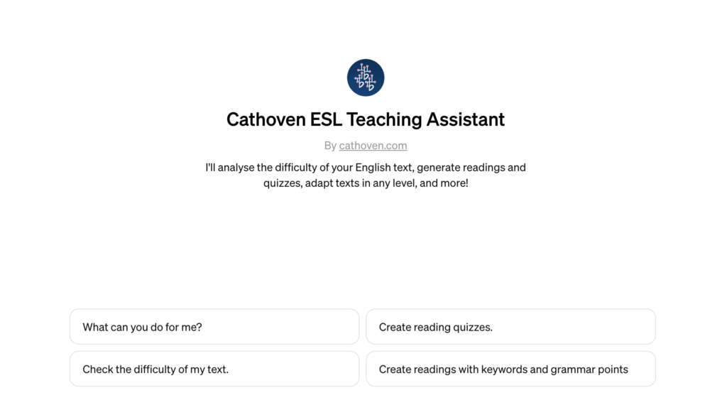 Cathoven ESL Teaching Assistant