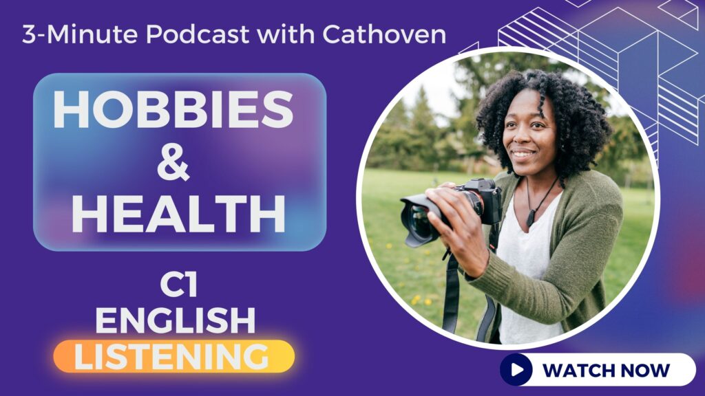 Free C1 Level of Listening Worksheet with Multiple choice, true false, short answer question exercises with answer key about Hobbies and Health