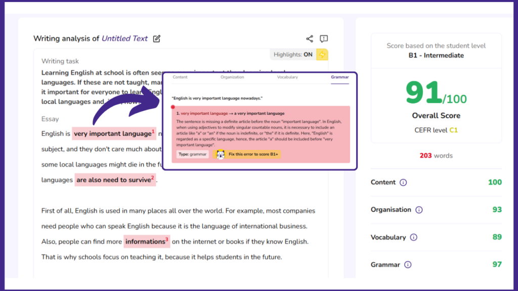 Cathoven writing checker - essay checker