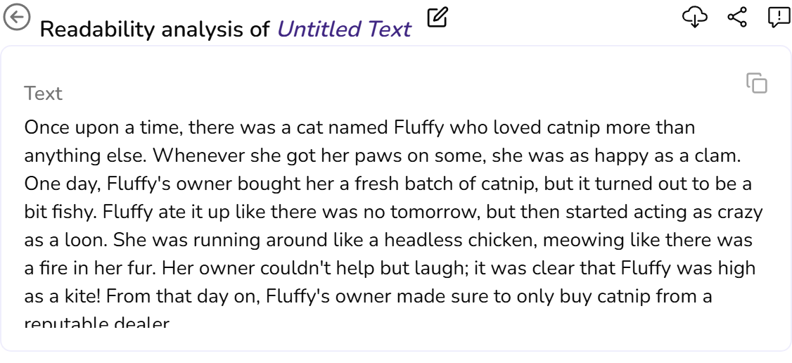 Readability Checker interface showing 8 readability scores